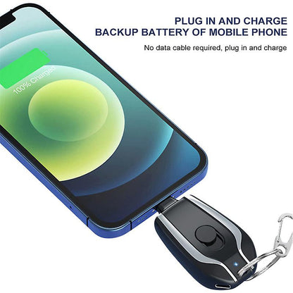 Ultra-Compact 1500mAh Keychain Emergency Charger