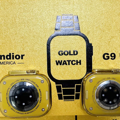 Fendior American Gold Edition G9 Ultra Pro Series 8 Smart Watch With 3 Extra Straps