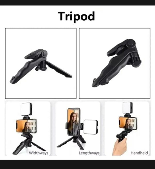 Ay-49 Video Making Kit, Vlogging Tripod Triple Band Light