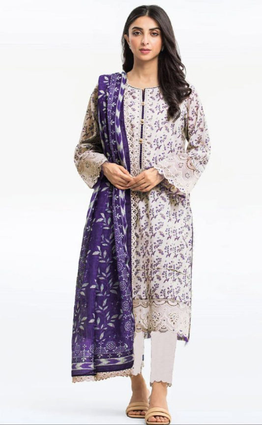 Edenrobe Lawn Lawn | Unstitched Collection 3 Pieces Casual Wear