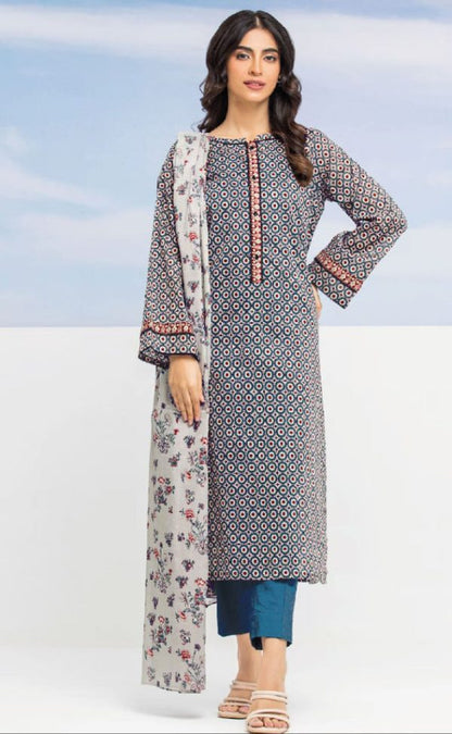 Edenrobe Lawn Lawn | Unstitched Collection 3 Pieces Casual Wear