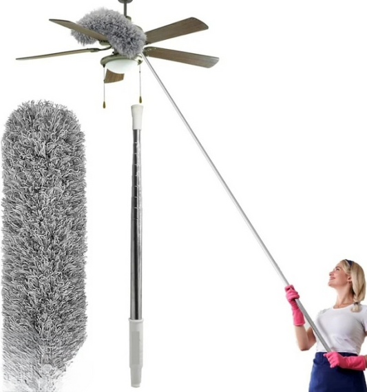 Extendable Telescope Microfiber Duster, Long Handle For Cleaning Dust, Dirt and Stains