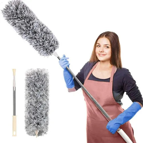 Extendable Telescope Microfiber Duster, Long Handle For Cleaning Dust, Dirt and Stains