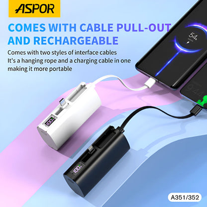 Aspor A351/A352 5000mAh Mini Pocket Power Bank