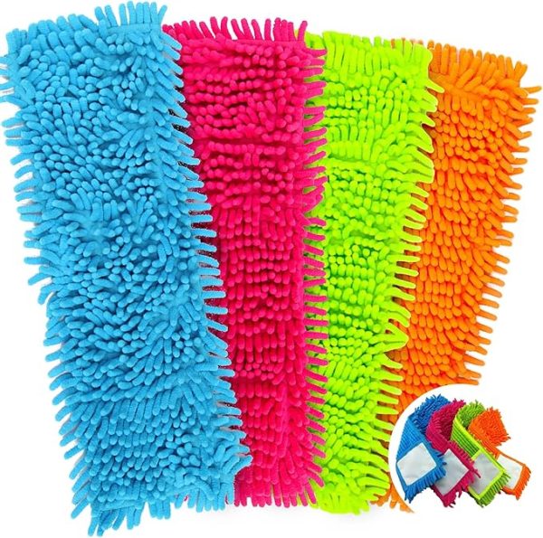 Universal Microfiber Mop Duster Pads Head | Refill Replacement Micro Fiber Cloth (Random Color)