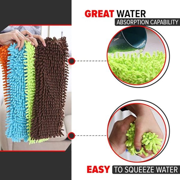 Universal Microfiber Mop Duster Pads Head | Refill Replacement Micro Fiber Cloth (Random Color)