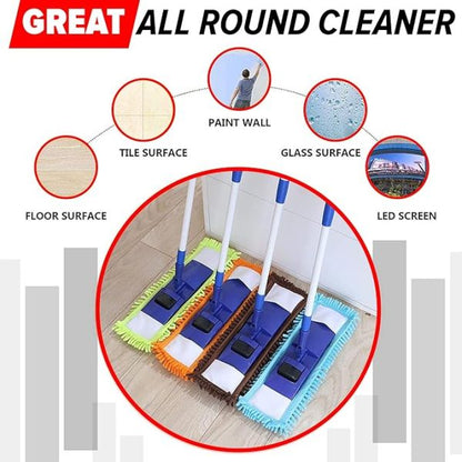 Universal Microfiber Mop Duster Pads Head | Refill Replacement Micro Fiber Cloth (Random Color)